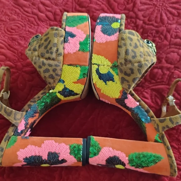 Kurt Geiger Multicolor Sequin Platform Heels - Picture 1 of 5